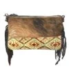Montana West Women's Hair-On Hide Fringe Crossbody Clutch