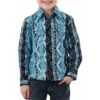 Wrangler Boys' Checotah Desert Print Snap Shirt