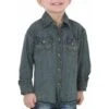 Wrangler Boys' Western Denim Snap Work Shirt