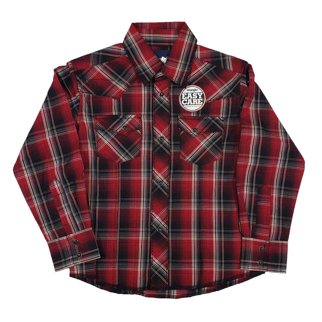Wrangler Boys' Plaid Snap Shirt