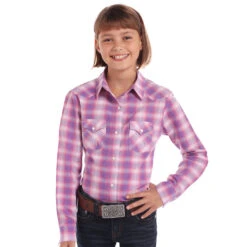 Panhandle Girls' Snap Front Plaid Shirt