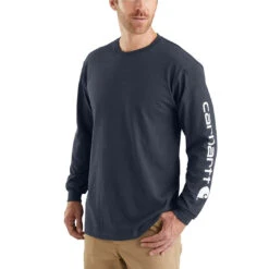 Carhartt Men's Signature Sleeve Graphic Logo T-Shirt