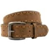 AndWest Men's Pick-Stitch Distressed Leather Belt