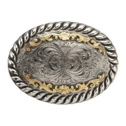 AndWest Oval With Embossed Heavy Rope Buckle