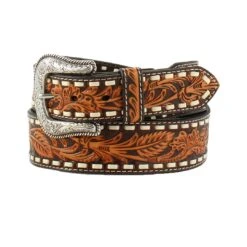 Ariat Men's Floral Embossed Belt