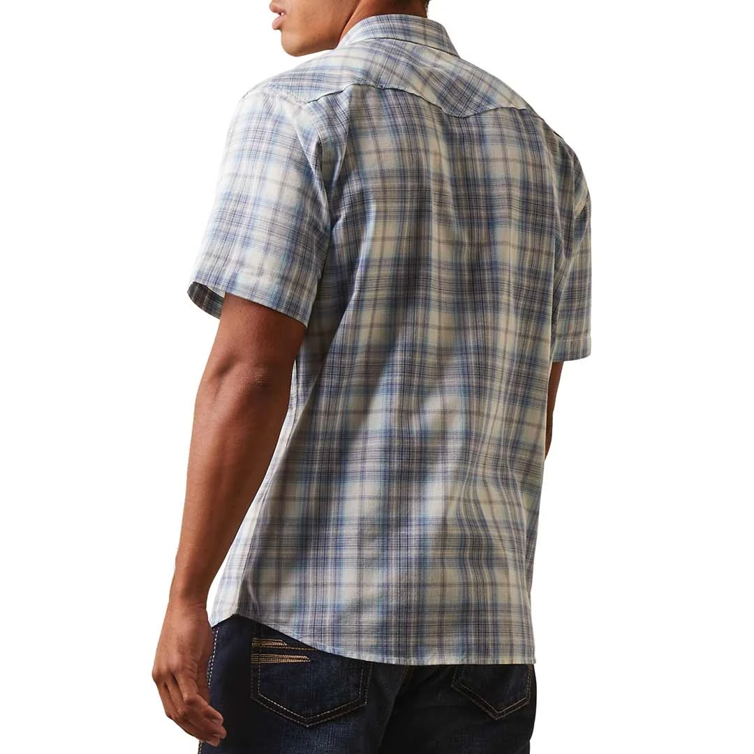 Ariat Men's Halterman Retro Fit Short Sleeve Snap Shirt - Image 2