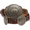 Ariat Women's Concho Turquoise Underlay Leather Belt