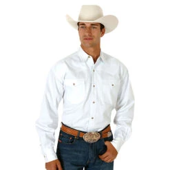 Roper Men's Solid Twill Western Shirt