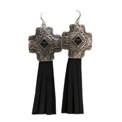 Blazin Roxx Cross And Tassel Earrings