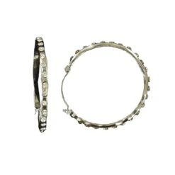 Blazin Roxx Rhinestone Accent Hoop Earrings