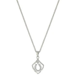 Montana Silversmiths Women's Shielded In Horseshoes Necklace