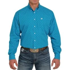 Cinch Men's Diamond Print Button-Down Shirt