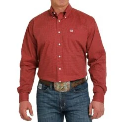 Cinch Men's Geometric Print Button-Down Shirt