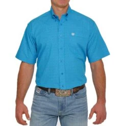 Cinch Men's Kaleidoscope Print Short Sleeve Button-Down Shirt