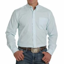 Cinch Men's Modern Fit Button-Down Diamond Print Shirt