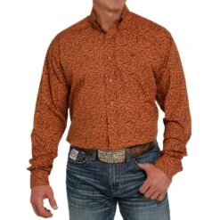 Cinch Men's Pistol Print Button-Down Shirt