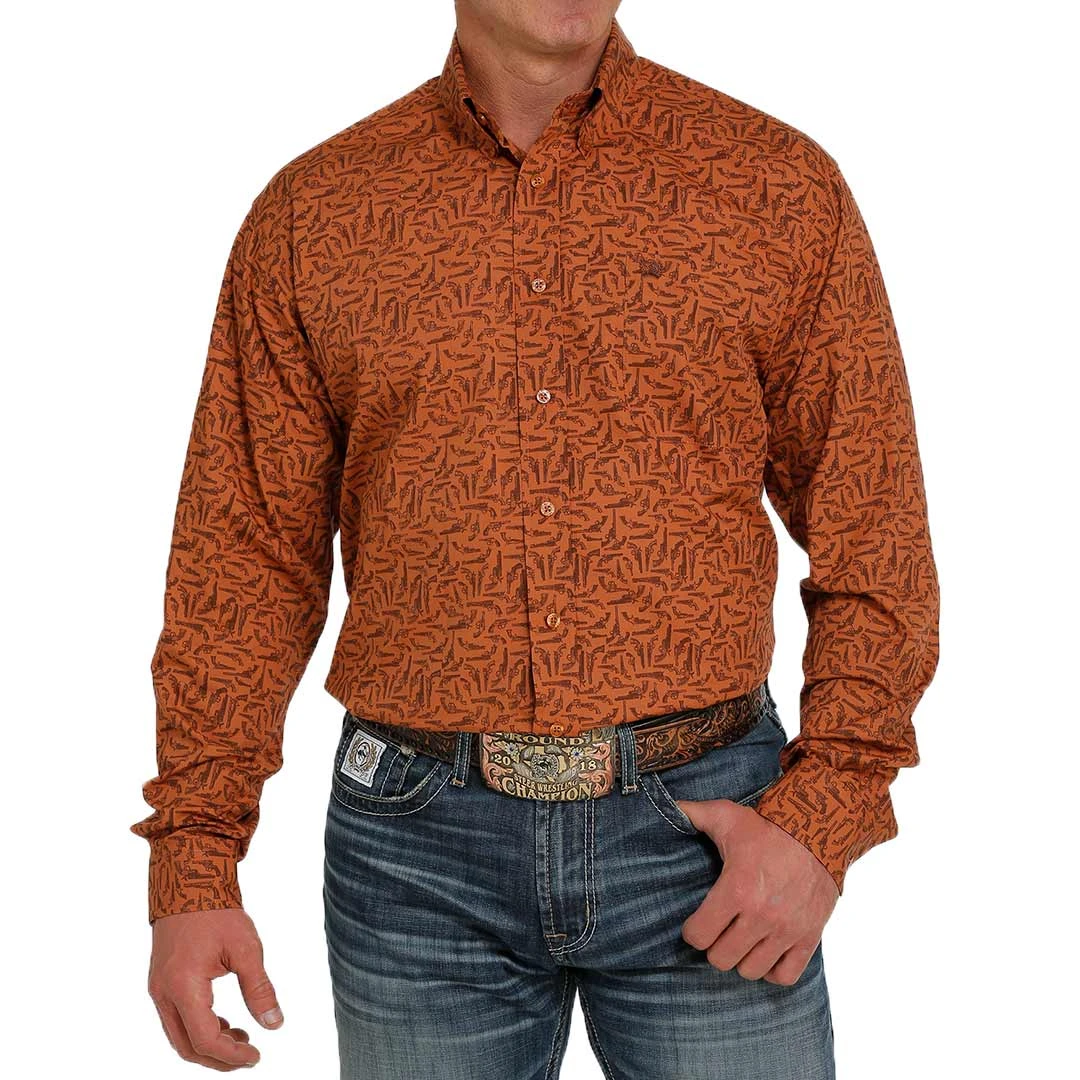 Cinch Men's Pistol Print Button-Down Shirt