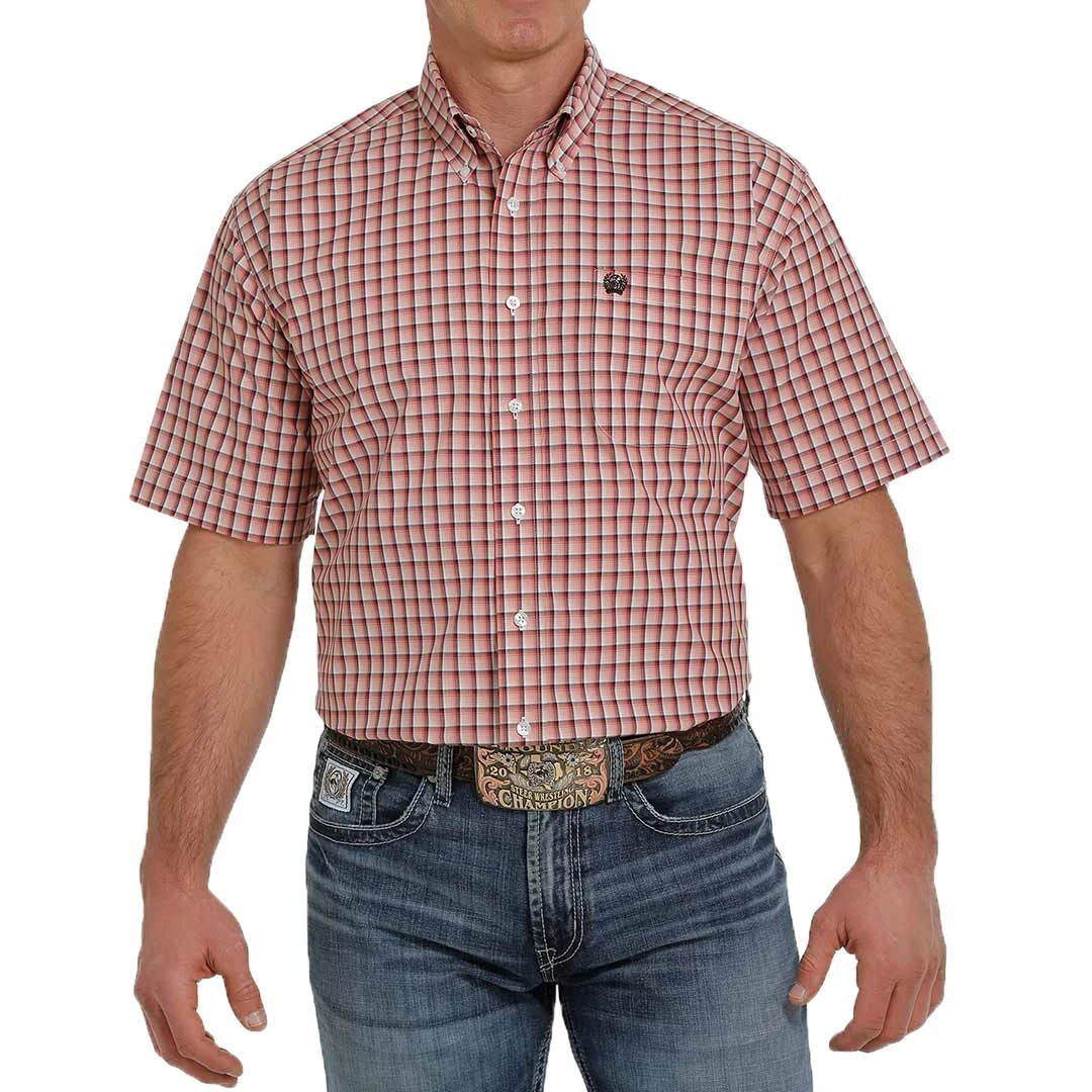 Cinch Men's Short Sleeve Button-Down Plaid Shirt - Image 2