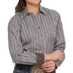 Cinch Women's Striped Button-Down Shirt