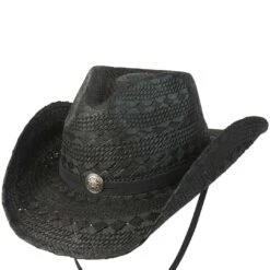 Conner Hats Concho Black Straw Cowboy Hat