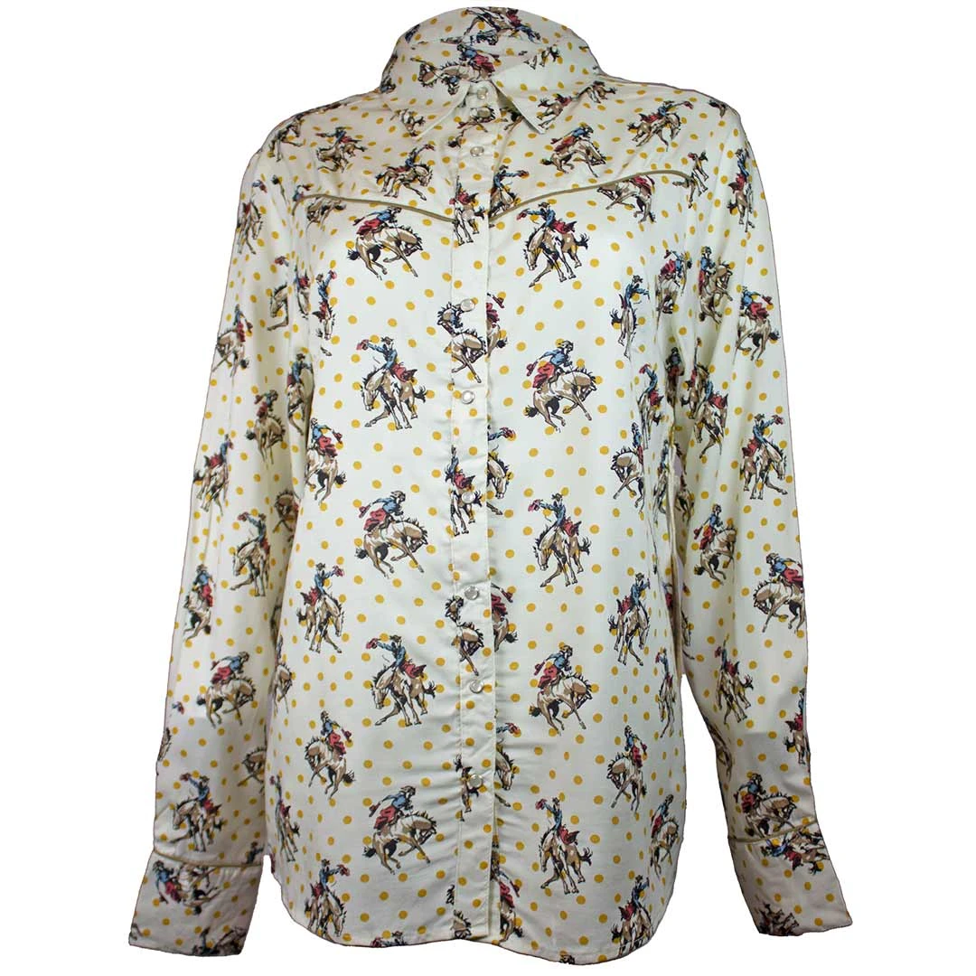 Cotton & Rye Outfitters Women's Bronc Print Snap Shirt