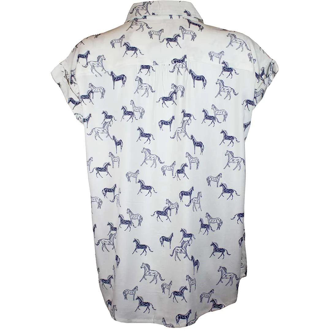 Cotton & Rye Outfitters Women's Horse Print Button-Down Shirt - Image 2