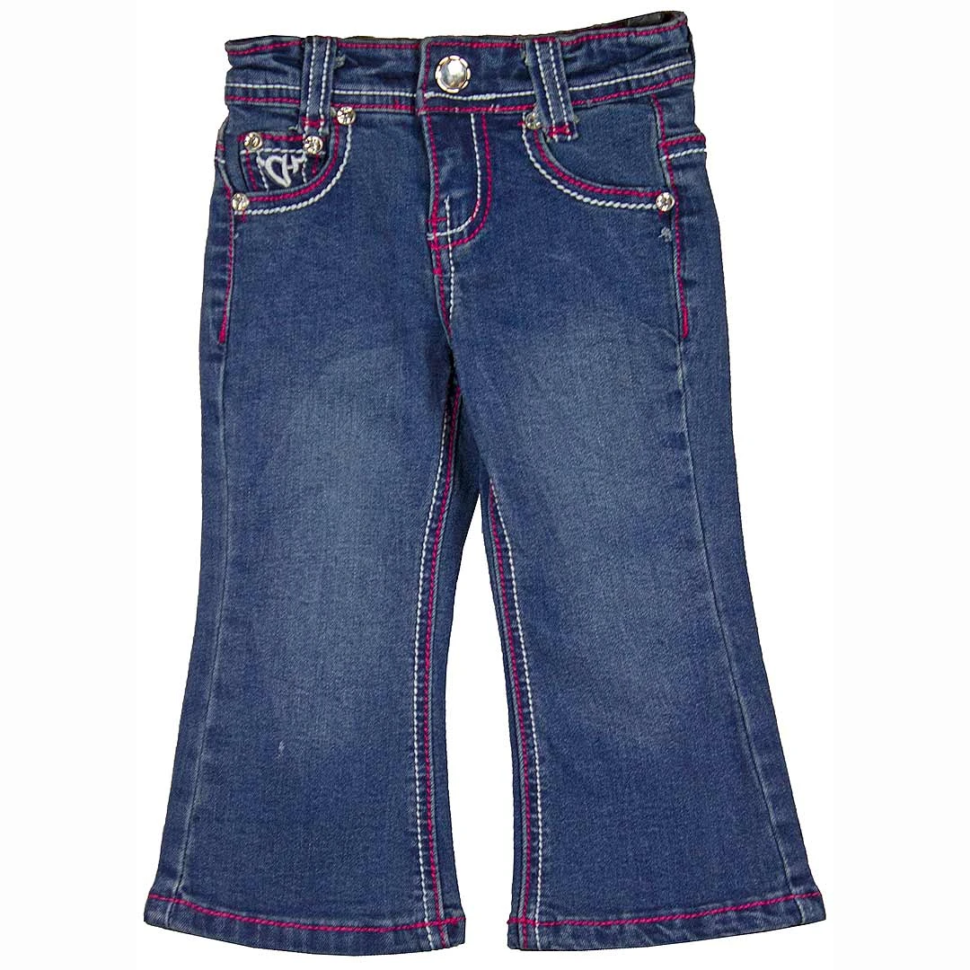 Cowgirl Hardware Toddler Girls' Paisley Vine Pocket Bootcut Jeans - Image 2