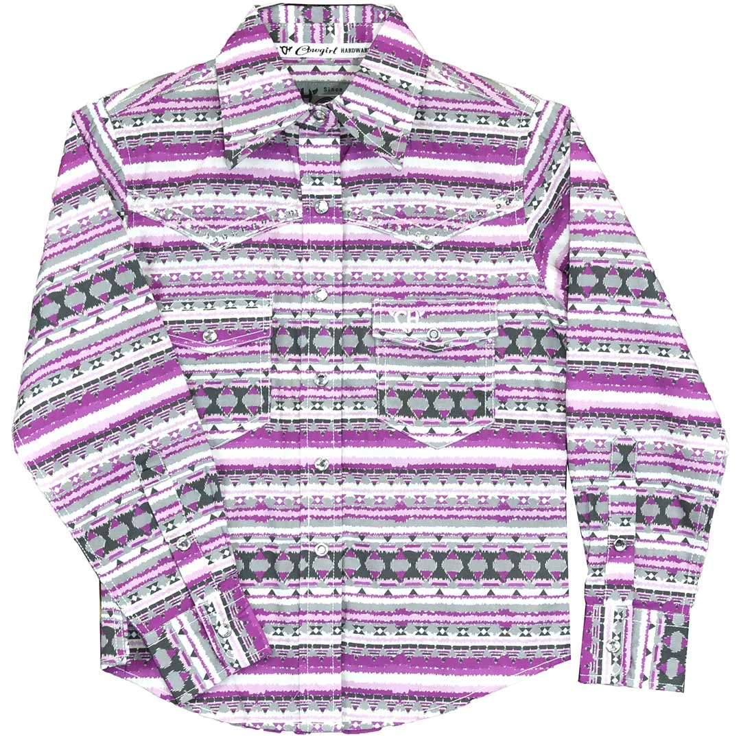 Cowgirl Hardware Toddler Girls' Southwest Print Snap Shirt