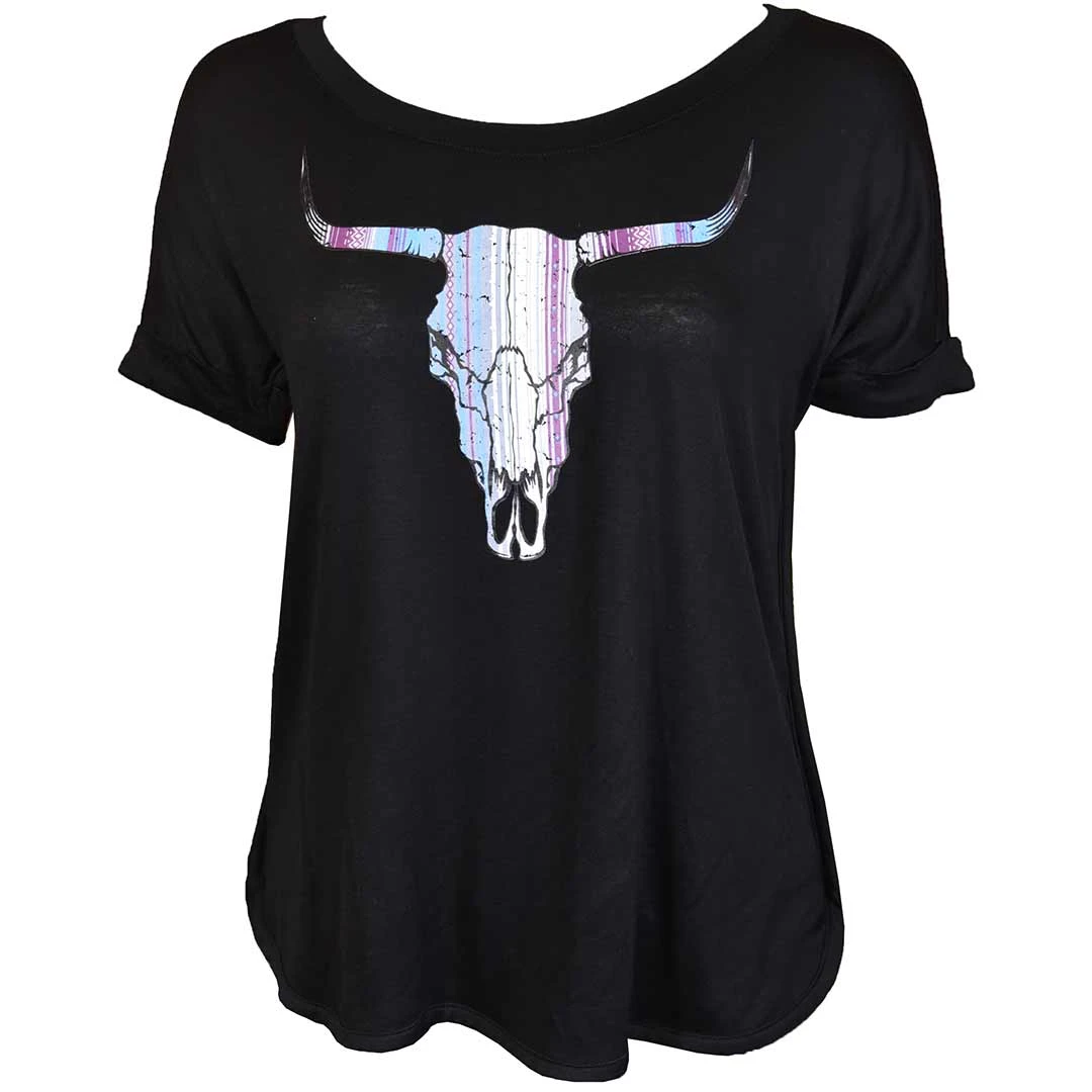 Cowgirl Hardware Women's Steer Skull Graphic T-Shirt