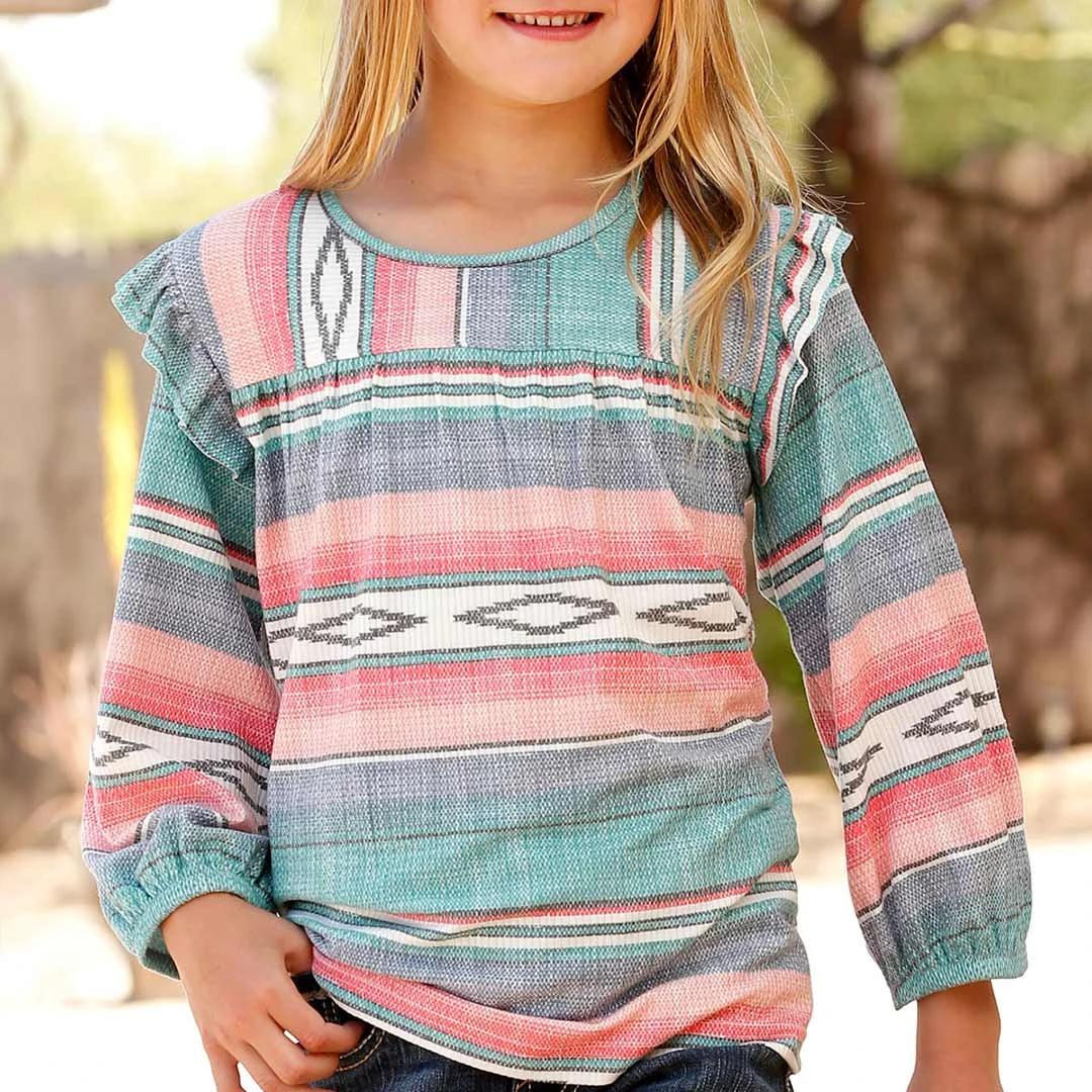 Cruel Denim Girls' Ruffle Shoulder Blouse - Image 2