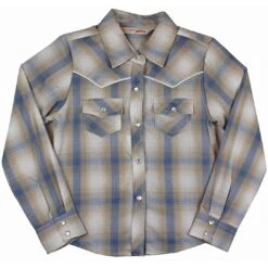 Cumberland Outfitters Girls' Plaid Snap Shirt