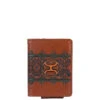 Hooey Men's Aztec Tooled & Pebbled Texture Cardholder Wallet