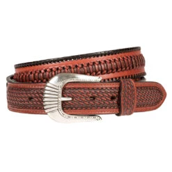 Wrangler Men's Basketweave Lace Center Belt