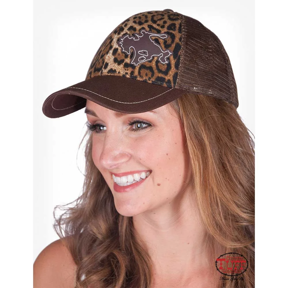 Cowgirl Tuff Women's Leopard Print Trucker Cap