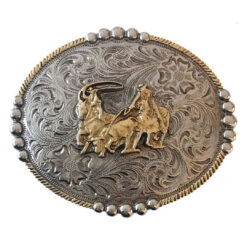 AndWest Men's Antique Team Roper Buckle