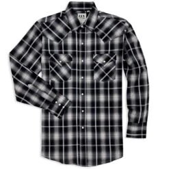 Ely Cattleman Men's Bold Textured Plaid Shirt