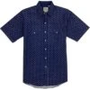 Ely Cattleman Men's Short Sleeve Aztec Print Snap Shirt