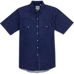Ely Cattleman Men's Short Sleeve Aztec Print Snap Shirt