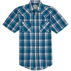 Ely Cattleman Men's Short Sleeve Plaid Snap Shirt