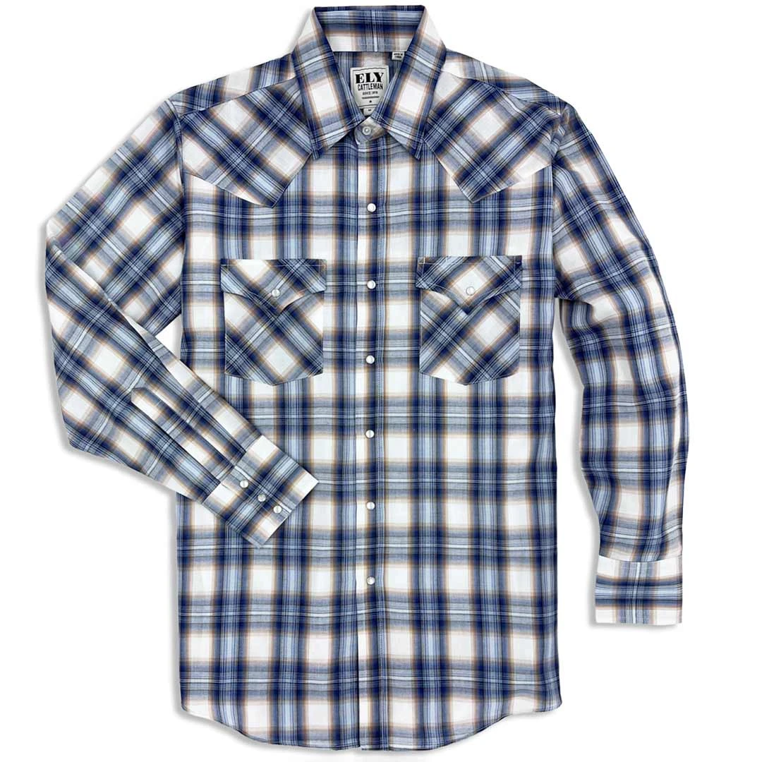 Ely Cattleman Men's Textured Plaid Shirt