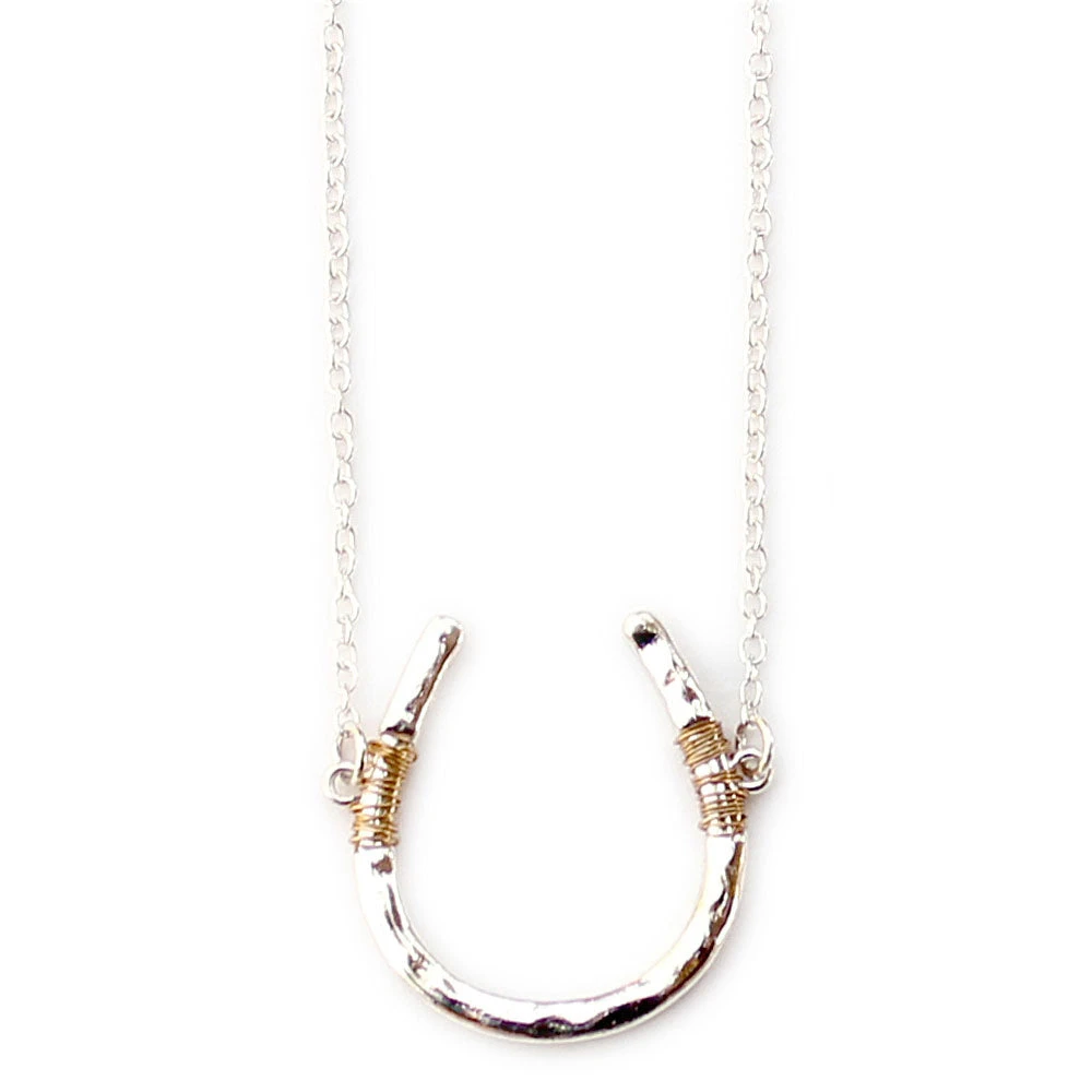 Wyo-Horse Women's Wire Wrapped Horseshoe Necklace - Image 4