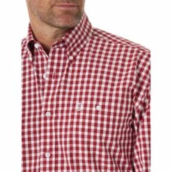 Wrangler George Strait Men's Button-Down Plaid Shirt