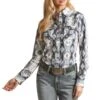 Rock & Roll Cowgirl Women's Aztec Print Snap Shirt