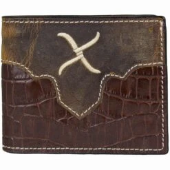 Twisted X Men's Croc Skin Bi-fold Wallet