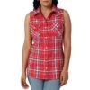Wrangler Women's Retro Sleeveless Plaid Snap Shirt