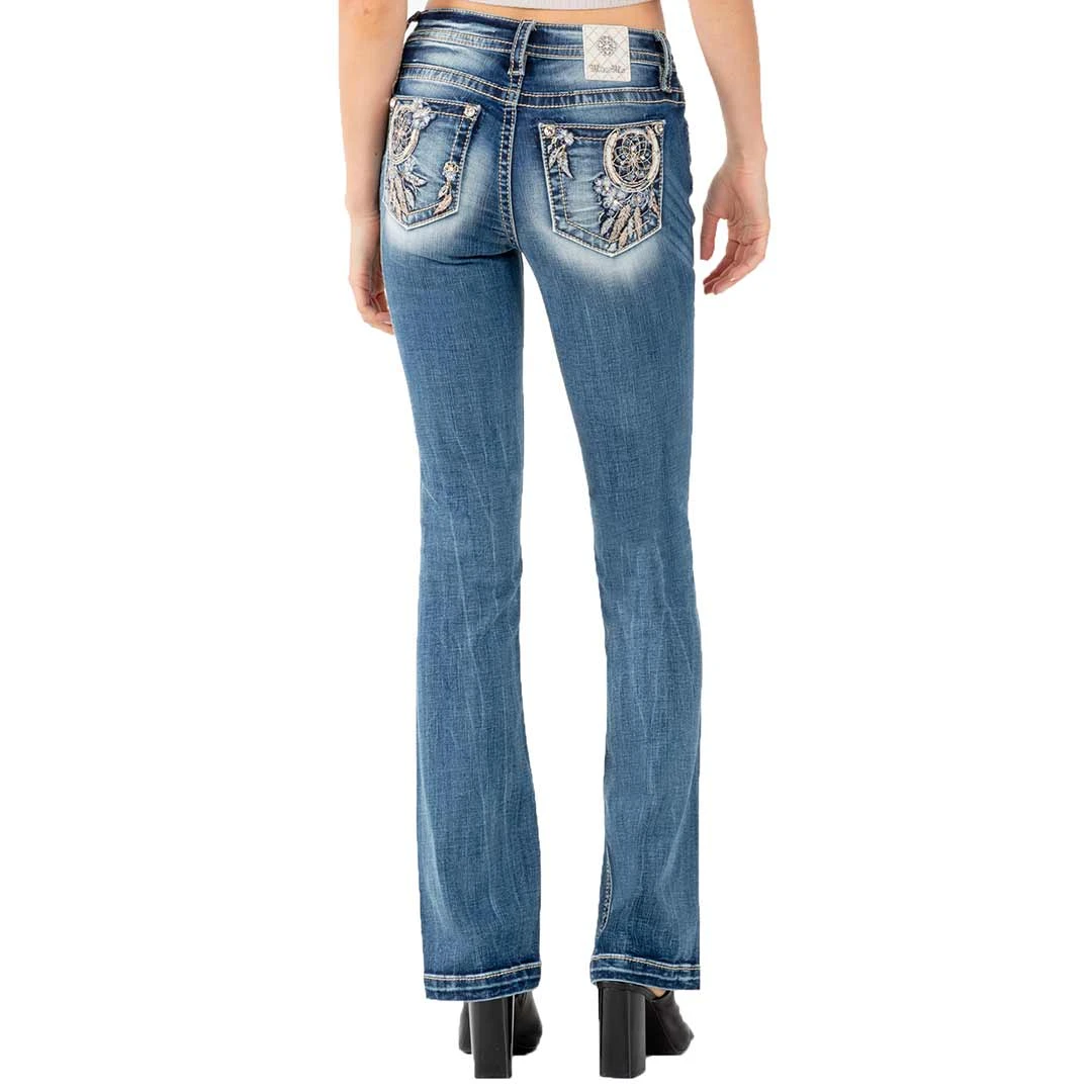 Miss Me Women's Tropical Dream Bootcut Jeans