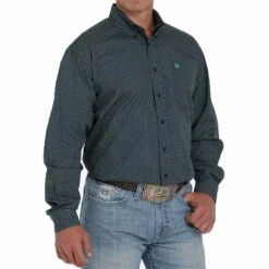 Cinch Men's Classic Fit Geometric Print Button Down Shirt
