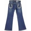 Grace In LA Toddler Girls' Horseshoe Bootcut Jeans