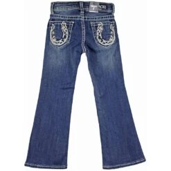 Grace In LA Toddler Girls' Horseshoe Bootcut Jeans