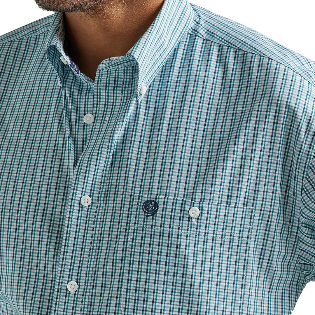 Wrangler Men's George Strait Mini Plaid Button-Down Shirt - Image 3